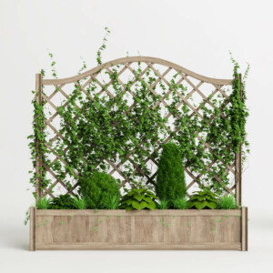 Virágtartó állvány beton cseréppel